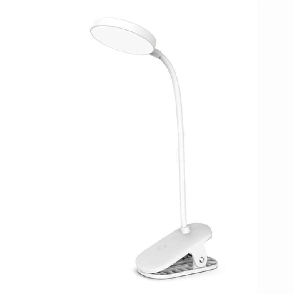 ColorWay LED Table Lamp Flexible and Clip 2 with Built-in Battery , CW-DL10FCB-W