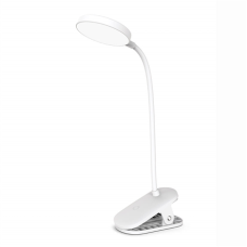ColorWay LED Table Lamp Flexible and Clip 2 with Built-in Battery , CW-DL10FCB-W
