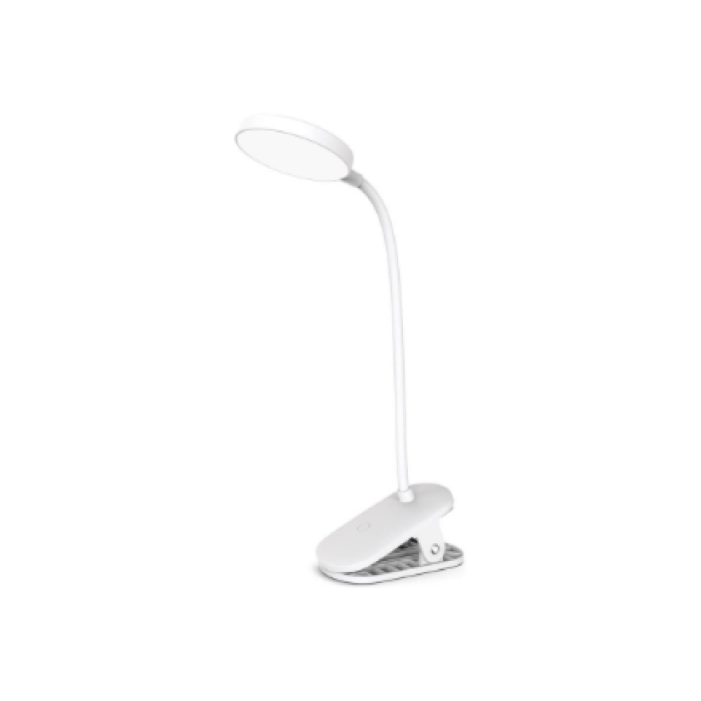 ColorWay LED Table Lamp Flexible and Clip 2 with Built-in Battery , CW-DL10FCB-W