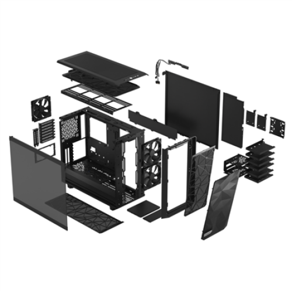 Fractal Design , Meshify 2 Light Tempered Glass , Black , ATX