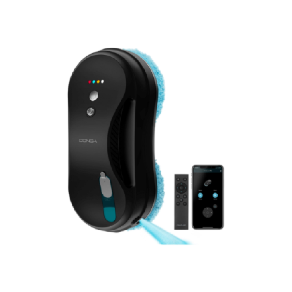 Cecotec Window Cleaning Robot , Conga Windroid 890 SprayWater Smart Connected T , Corded , Black