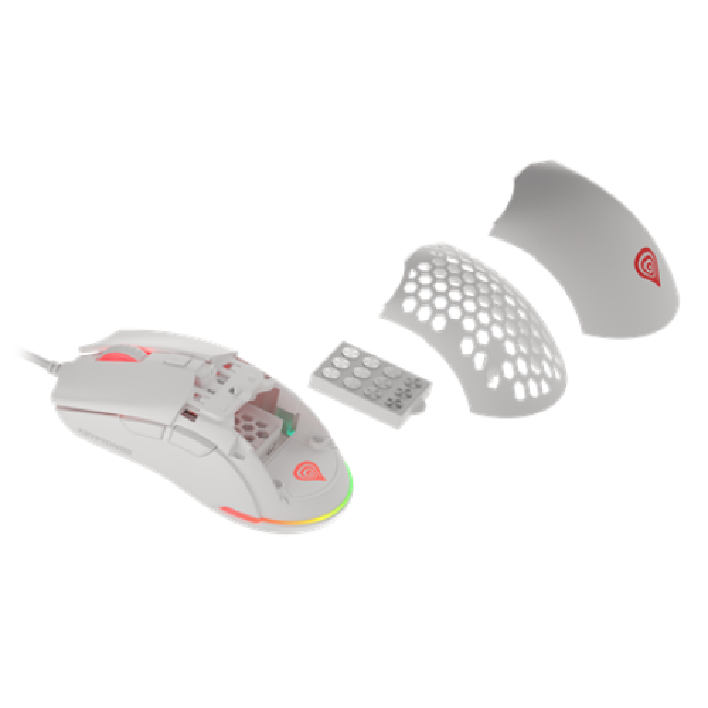 Genesis , Ultralight Gaming Mouse , Krypton 750 , Wired , Optical , Gaming Mouse , USB 2.0 , White , Yes