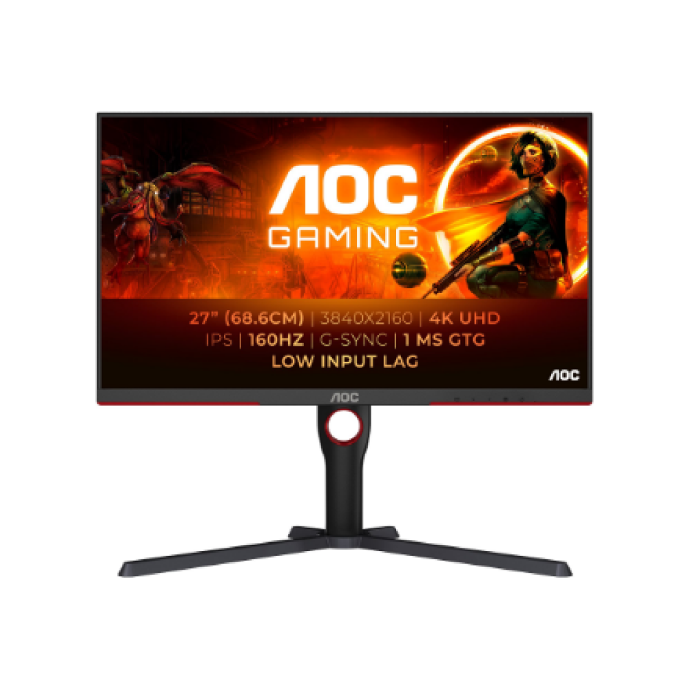 AOC , Monitor , U27G3X/BK , 27 , IPS , 16:9 , 160 Hz , 1 ms , 3840 x 2160 pixels , HDMI ports quantity 2 , Black