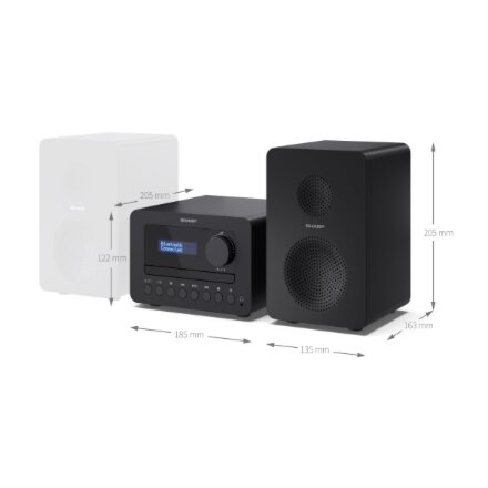 Sharp TOKYO FM Hi-Fi Micro System , XL-B514(BK) , AUX in , Bluetooth , CD player , FM radio