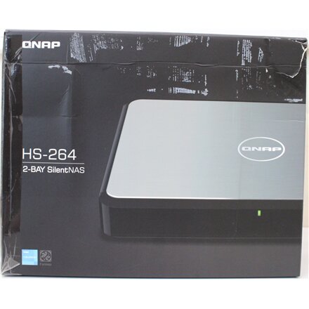 SALE OUT. , QNAP , 2-Bay SATA fanless home NAS , HS-264 , Up to 2 SATA 6Gb/s, 3Gb/s , Intel Celeron , N5105 4-core/4-thread , Processor frequency 2.9 GHz , 8 GB , N/A , DAMAGED PACKAGING, DEMO