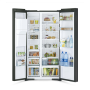 Hitachi Refrigerator R-SX700GPRU0 (GBK) Energy efficiency class F, Free standing, Side by side, Height 179.5 cm, No Frost system, Fridge net capacity 366 L, Freezer net capacity 207 L, Display, 42 dB, Glass Black