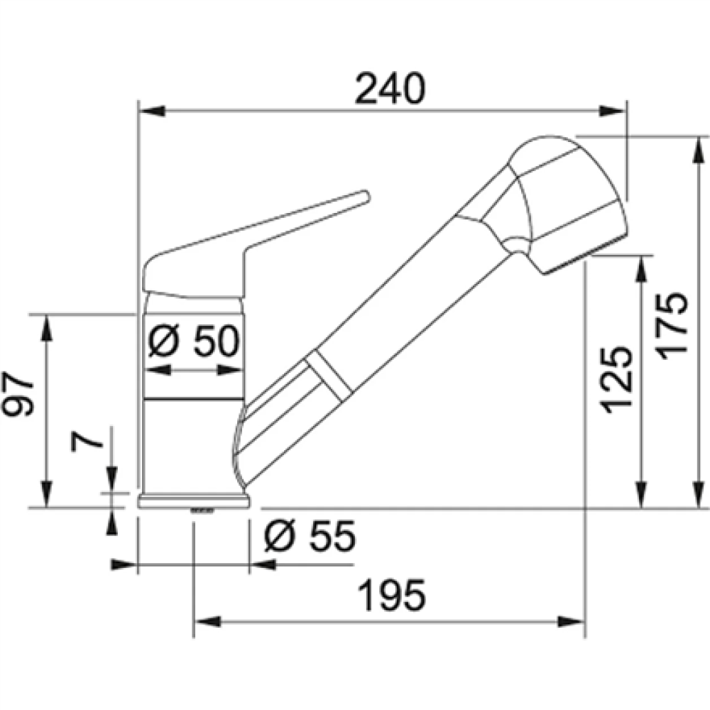 Franke , PLUS Kitchen Tap with Hose , 115.0347.111 , Chrome