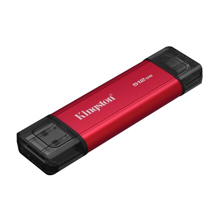 Kingston Dual Portable Solid-State Drive, USB Type-A and Type-C , 512 GB , Solid-state drive interface USB 3.2 Gen 2 , Read speed 1050 MB/s , Write speed 950 MB/s