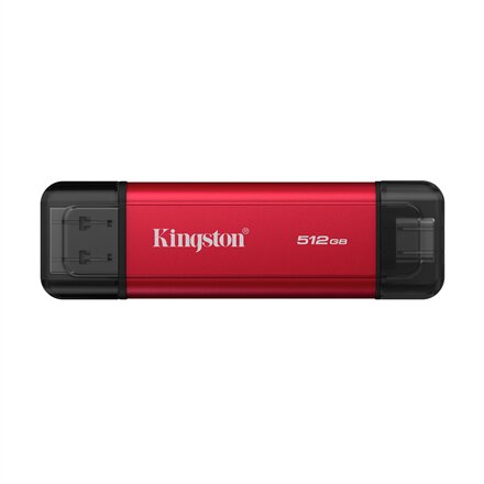 Kingston Dual Portable Solid-State Drive, USB Type-A and Type-C , 512 GB , Solid-state drive interface USB 3.2 Gen 2 , Read speed 1050 MB/s , Write speed 950 MB/s
