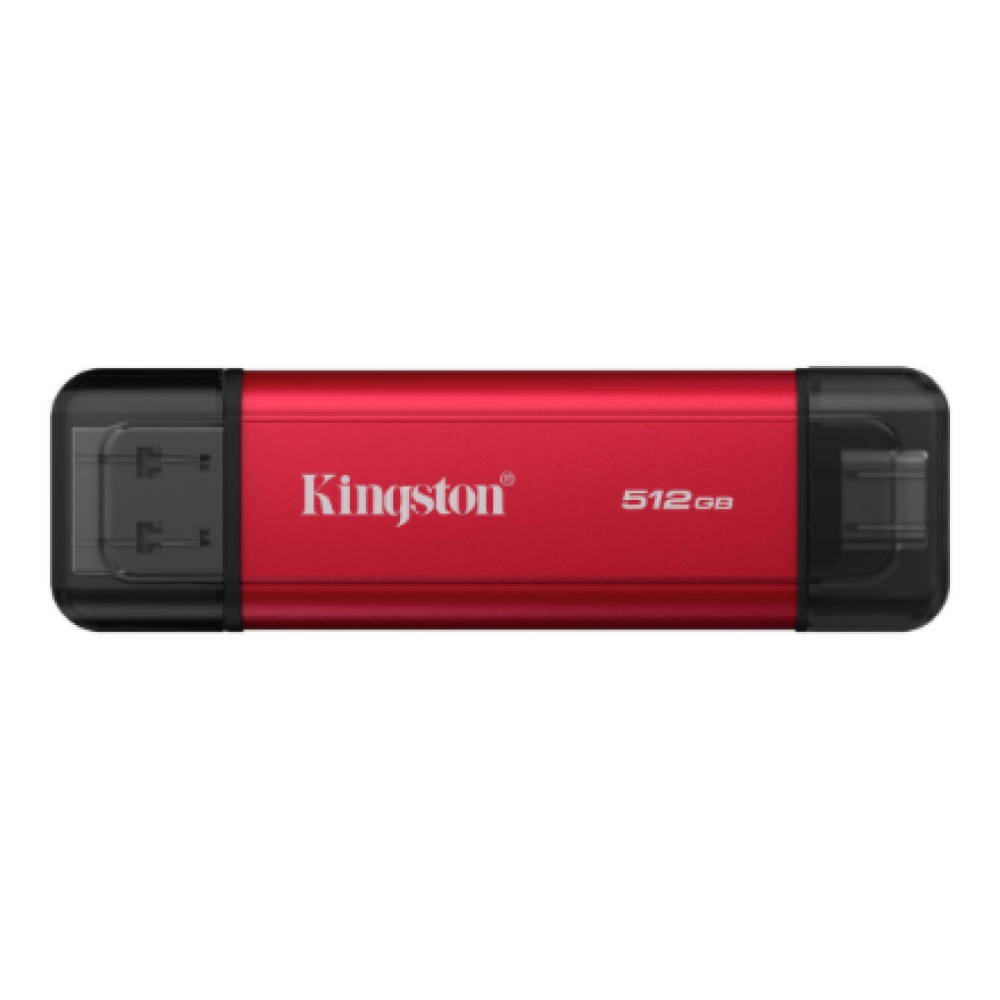 Kingston Dual Portable Solid-State Drive, USB Type-A and Type-C , 512 GB , Solid-state drive interface USB 3.2 Gen 2 , Read speed 1050 MB/s , Write speed 950 MB/s