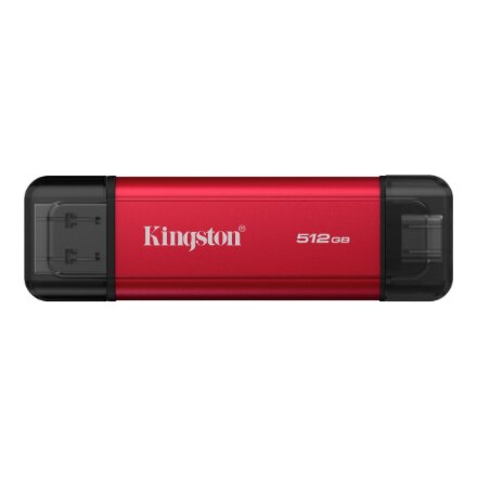 Kingston Dual Portable Solid-State Drive, USB Type-A and Type-C , 512 GB , Solid-state drive interface USB 3.2 Gen 2 , Read speed 1050 MB/s , Write speed 950 MB/s