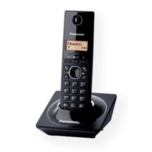 Panasonic Cordless KX-TG1711FXB Black Caller ID Wireless connection Phonebook capacity 50 entries Conference call Built-in display