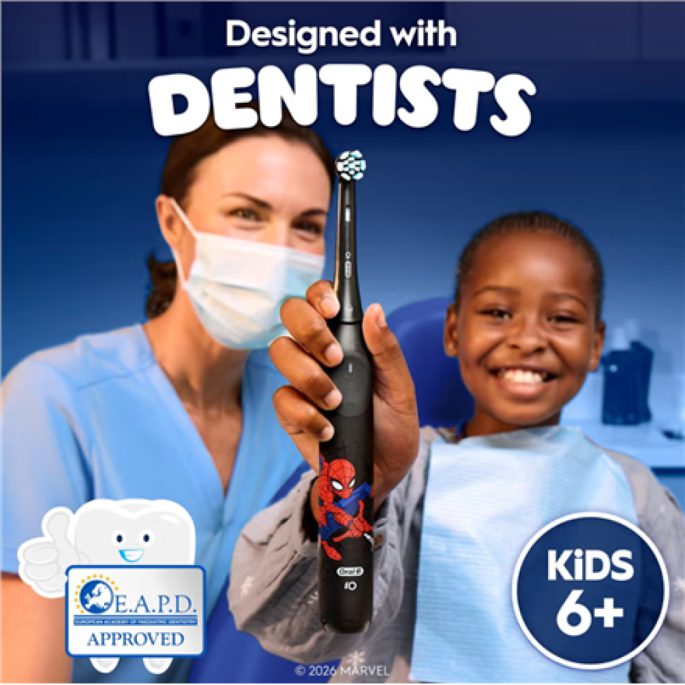 Oral-B Electric Toothbrush with Travel Case, 6Y+ , iO Kids Marvel Spiderman , Rechargeable , For kids , Number of brush heads included 1 , Number of teeth brushing modes 3