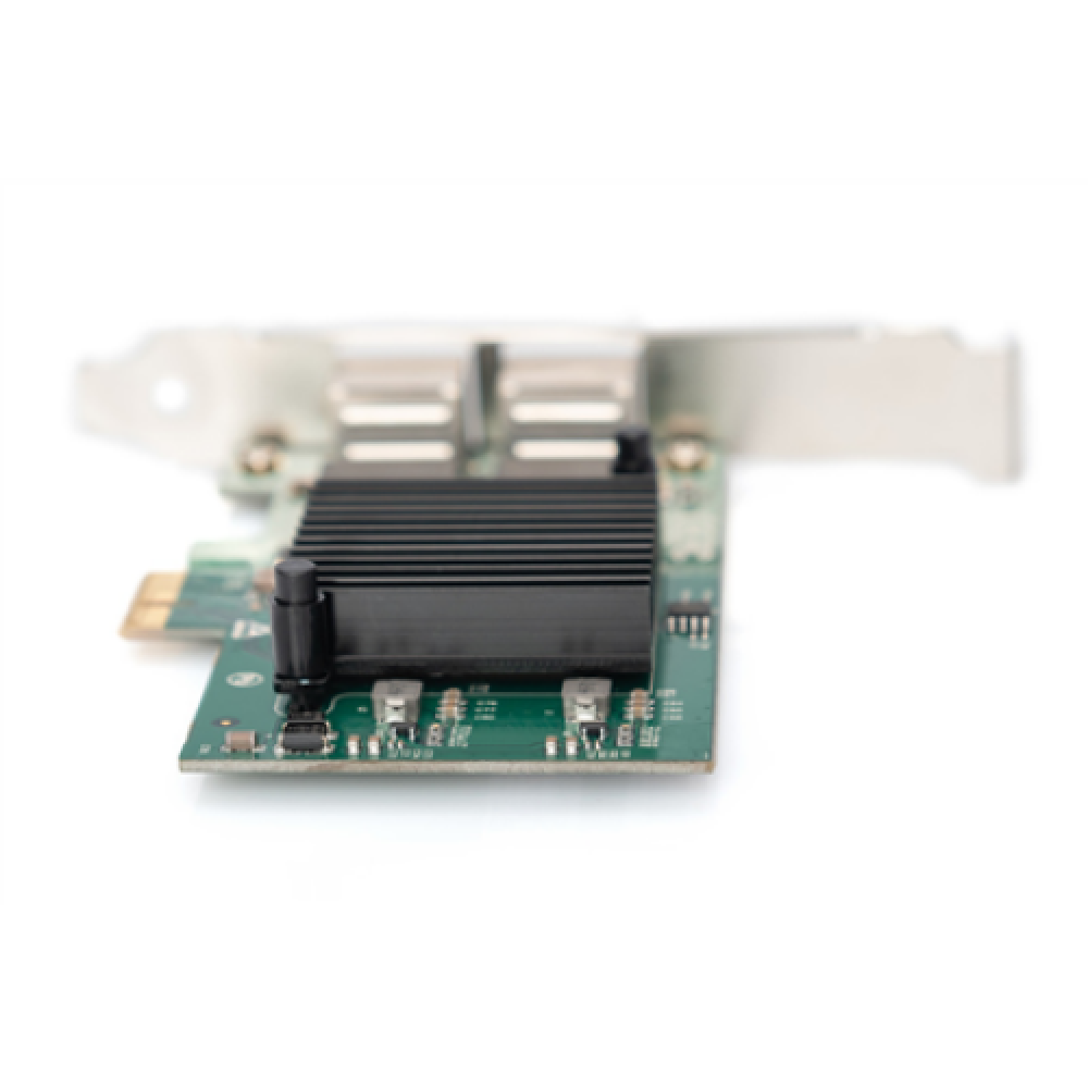 Digitus , Gigabit Ethernet PCI Express Card, 2-port 32-bit, low profile bracket, Intel chipset , DN-10132