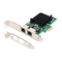 Digitus , Gigabit Ethernet PCI Express Card, 2-port 32-bit, low profile bracket, Intel chipset , DN-10132