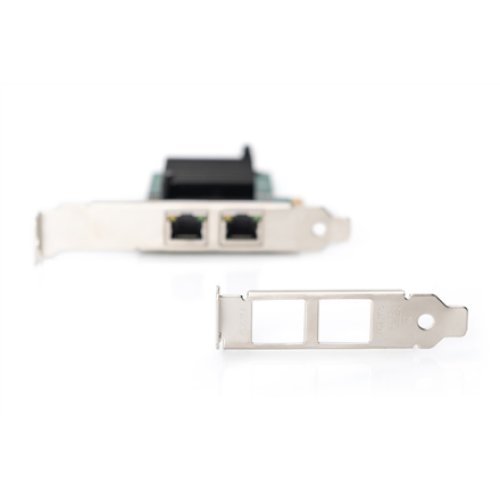 Digitus , Gigabit Ethernet PCI Express Card, 2-port 32-bit, low profile bracket, Intel chipset , DN-10132