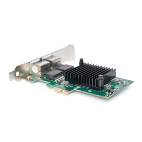 Digitus , Gigabit Ethernet PCI Express Card, 2-port 32-bit, low profile bracket, Intel chipset , DN-10132