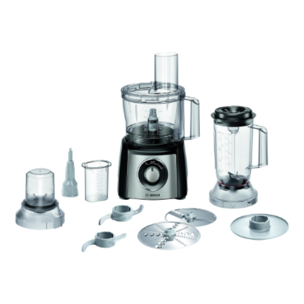 Bosch , Food Processor MultiTalent 3 Plus , MCM3PM386 , 900 W , Number of speeds 2 , Bowl capacity 2.3 L , Black/Stainless steel