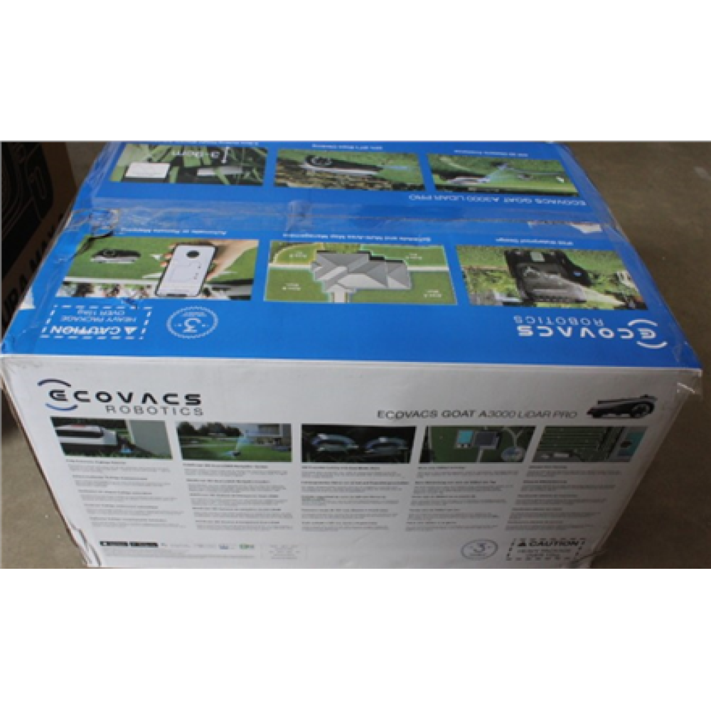 SALE OUT. , Ecovacs Lawn Mower , GOAT A3000 LiDAR PRO , 7500 Ah , White , DAMAGED PACKAGING, USED AND DIRTY