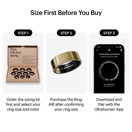 Ultrahuman , Ring Air , Bionic Gold , Size 9 , Smart Ring
