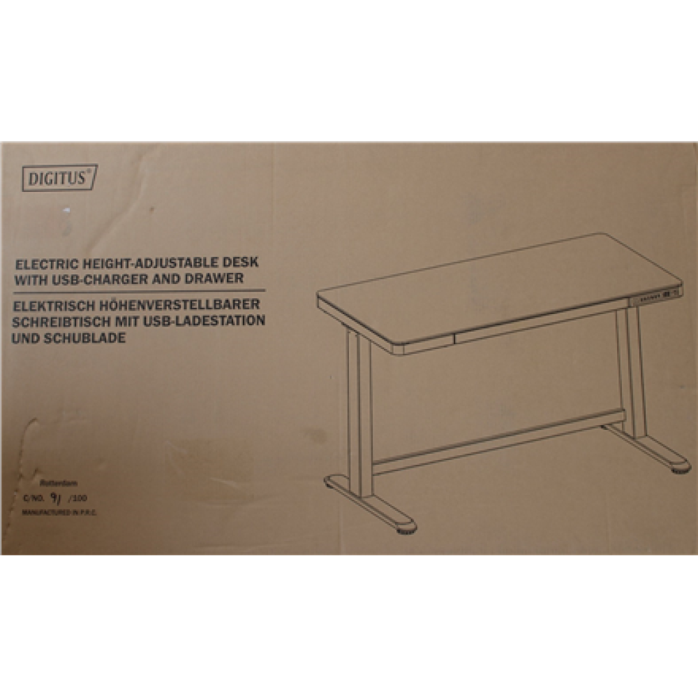 SALE OUT. Electric Height Adjustable Desk , 72 - 121 cm , Maximum load weight 50 kg , Metal , White , 24 month(s) , DAMAGED PACKAGING, DEMO
