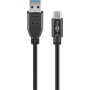 Goobay , Round cable , Sync & Charge Super Speed USB-C to USB A 3.0 charging cable , 67999 , USB-C male
