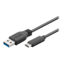 Goobay , Round cable , A , 67999 , USB 3.0 male (type A) , USB-C male , Mbit/s