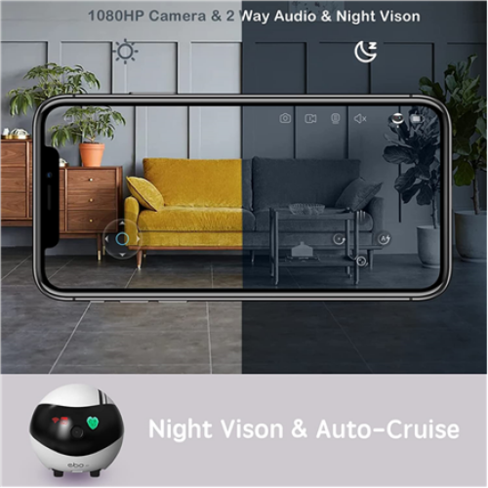 Enabot , EBO AIR , Robot IP Camera , Compact , N/A MP , N/A , 16GB external memory, support 256GB at maximum , White