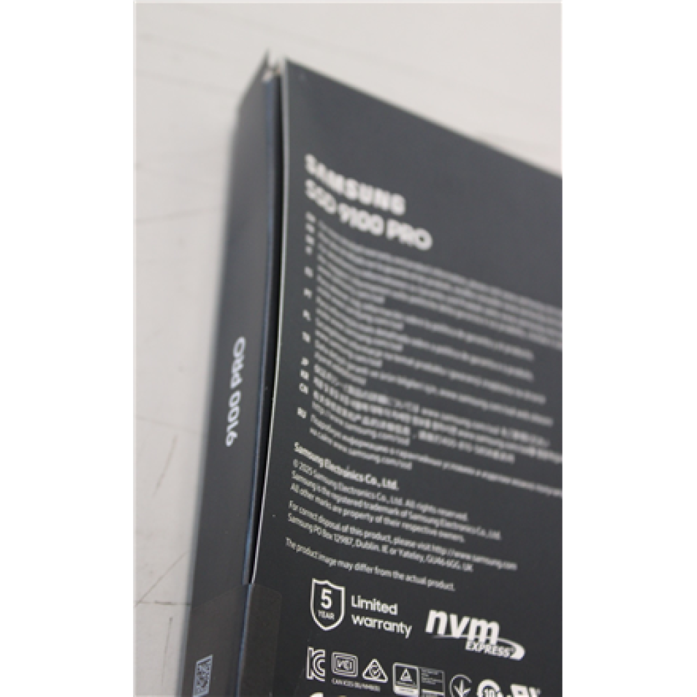 SALE OUT. Samsung 9100 PRO PCIe 5.0 NVMe M.2 SSD 1TB , Samsung 9100 PRO , 1000 GB , SSD form factor M.2 2280 , Solid-state drive interface PCIe 5.0 , DAMAGED PACKAGING , Read speed 14700 MB/s , Write speed 13400 MB/s