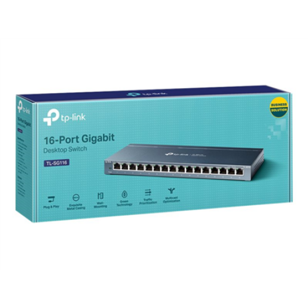 TP-LINK , 16-Port Gigabit Switch , TL-SG116 , Unmanaged , Desktop