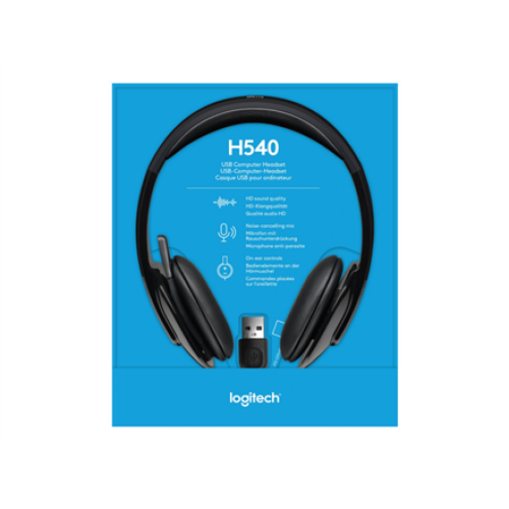 Logitech , Headset , H540 , Built-in microphone , USB Type-A , Black