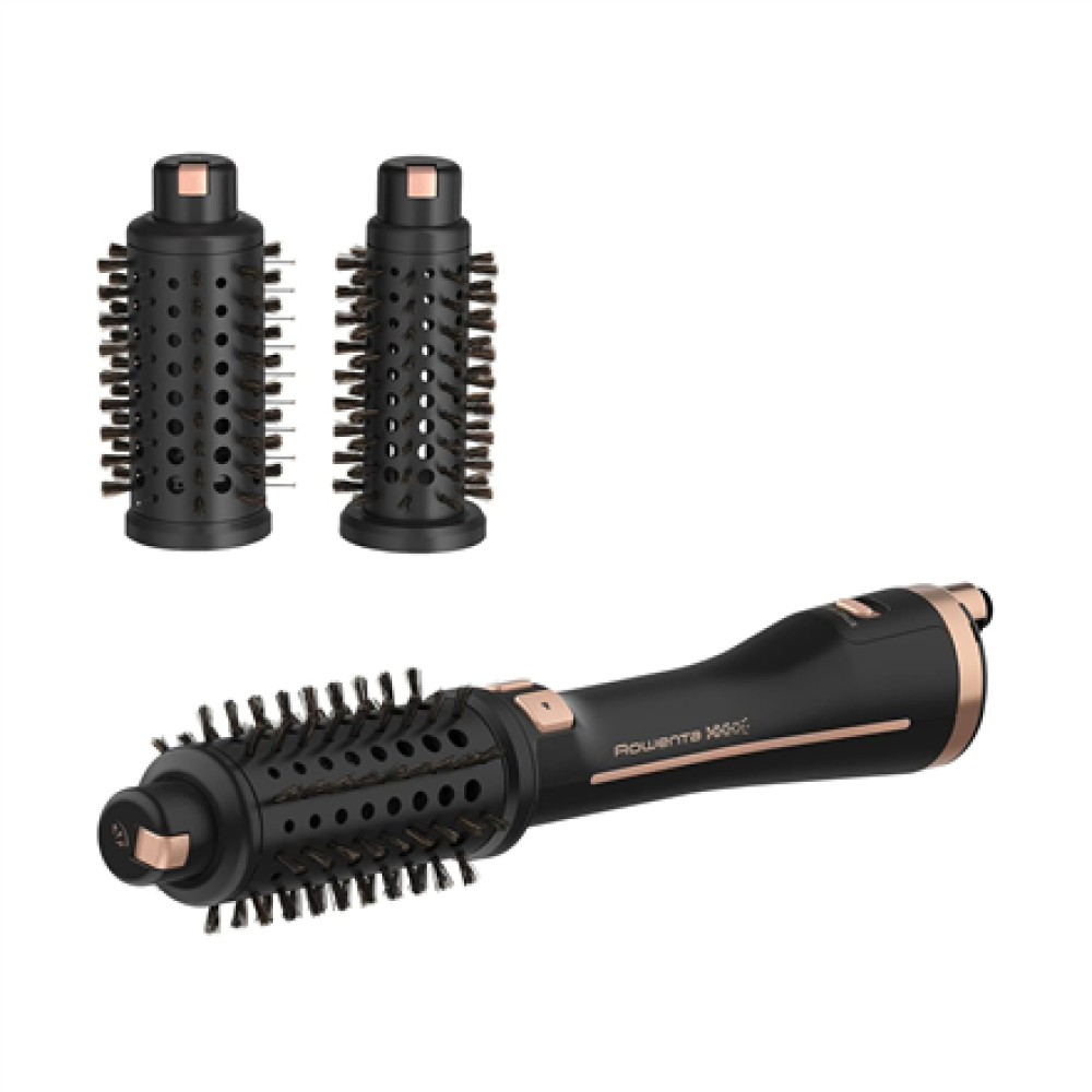 Rowenta , Styling Hair Brush , CF9620 , Temperature (max) 80 °C , Number of heating levels 3 , Black/Gold Rose
