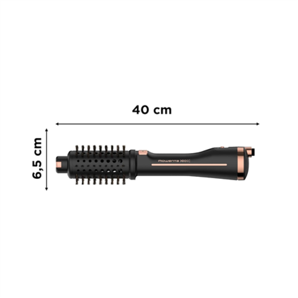 Rowenta , Styling Hair Brush , CF9620 , Temperature (max) 80 °C , Number of heating levels 3 , Black/Gold Rose