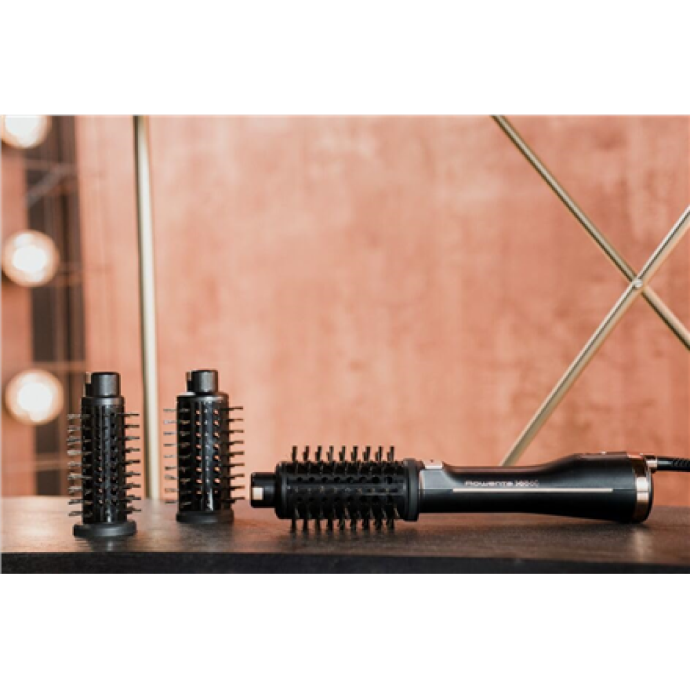 Rowenta , Styling Hair Brush , CF9620 , Temperature (max) 80 °C , Number of heating levels 3 , Black/Gold Rose