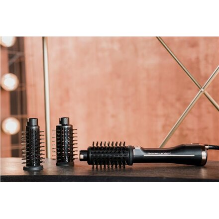 Rowenta , Styling Hair Brush , CF9620 , Temperature (max) 80 °C , Number of heating levels 3 , Black/Gold Rose