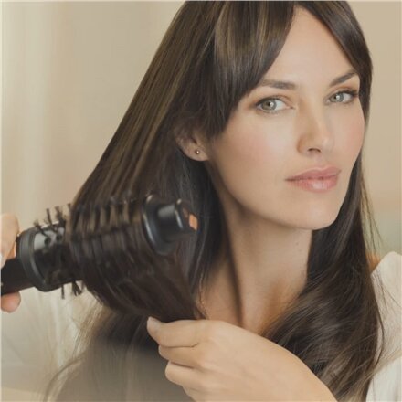 Rowenta , Styling Hair Brush , CF9620 , Temperature (max) 80 °C , Number of heating levels 3 , Black/Gold Rose