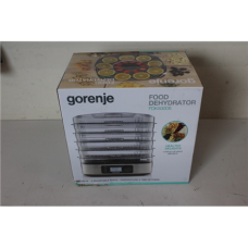 SALE OUT. Gorenje FDK500DE Food Dryer, 380W, 5 drying plates, Stainless steel , Gorenje Food Dryer , FDK500DE , Power 380 W , Number of trays 5 , Temperature control , Integrated timer , Stainless steel , DAMAGED PACKAGING