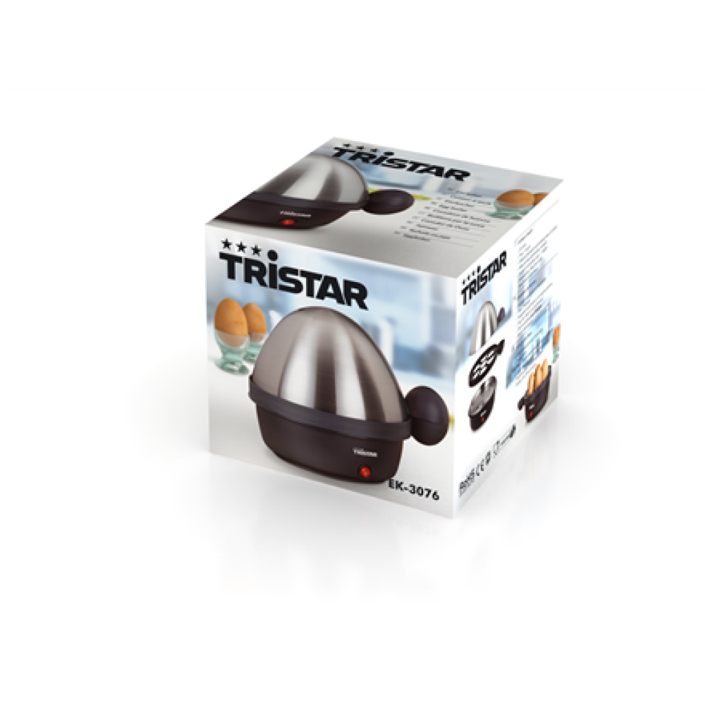 Tristar Egg Boiler EK-3076 Black, Stainless Steel Lid Eggs capacity 7