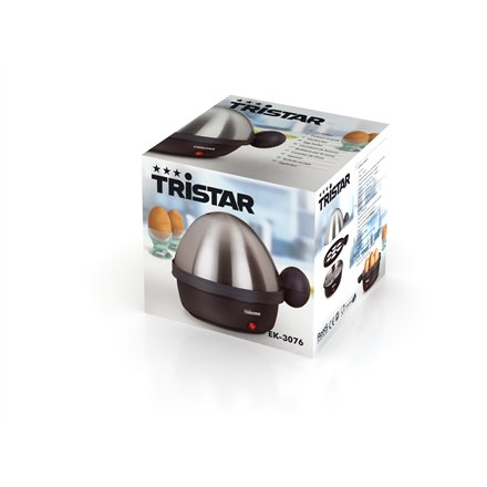 Tristar , Egg Boiler , EK-3076 , Black, Stainless Steel Lid , Eggs capacity 7