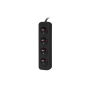 Lanberg Cable Power Strip, 4X French Outlets Quality-Grade Copper, 1.5 m , PS0-04E-0150-BK