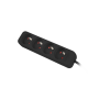 Lanberg Cable Power Strip, 4X French Outlets Quality-Grade Copper, 1.5 m , PS0-04E-0150-BK