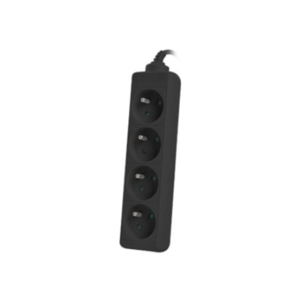 Lanberg Cable Power Strip, 4X French Outlets Quality-Grade Copper, 1.5 m , PS0-04E-0150-BK