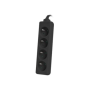 Lanberg Cable Power Strip, 4X French Outlets Quality-Grade Copper, 1.5 m , PS0-04E-0150-BK
