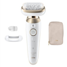 Braun Epilator , Silk-épil 9 Flex SES9-011 3D , Operating time (max) 50 min , Number of power levels 2 , Wet & Dry , White/Gold