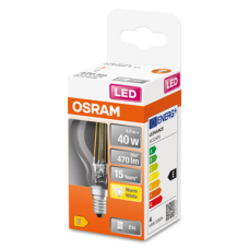 Osram Parathom Classic P Filament 40 non-dim 4W/827 E14 bulb , Osram , Parathom Classic P Filament , E14 , 4 W , Warm White