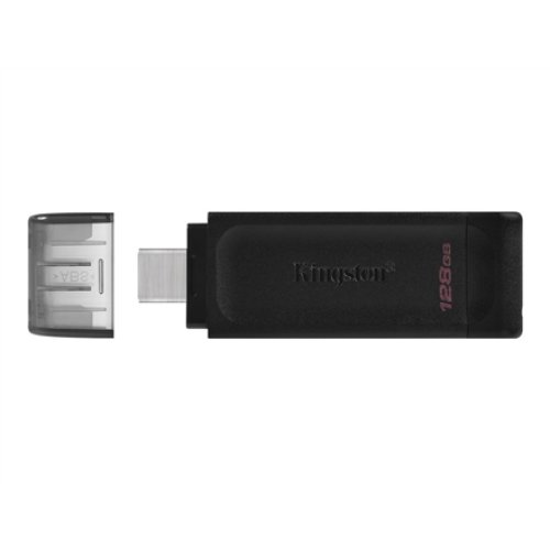 Kingston , USB Flash Drive , DataTraveler 70 , 128 GB , USB Type-C , Black