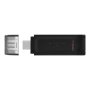Kingston , USB Flash Drive , DataTraveler 70 , 128 GB , USB Type-C , Black