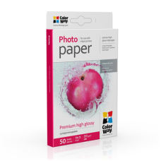ColorWay Premium Highglossy Photo Paper, 255g/m, 10x15, 50pcs.