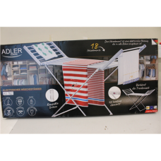 Adler Foldable electric clothes drying rack , AD 7821 , 220 W , Silver/White , DAMAGED PACKAGING, SCRATCHED PAINT