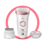 Braun Epilator , SE9730 Silk-epil 9 , Number of power levels 2 , Wet & Dry , White/Pink